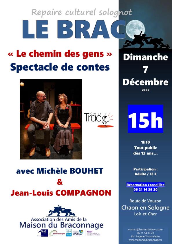 sortie à CHAON, Loir et Cher. SPECTACLE DE CONTE "LE CHEMIN DES GENS" Sortir à CHAON(Loir et Cher). CHAON.