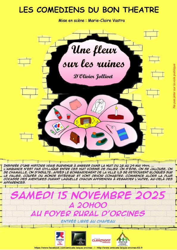 sortie à ORCINES, Puy de Dôme. THÉATRE Sortir à ORCINES(Puy de Dôme). ORCINES.