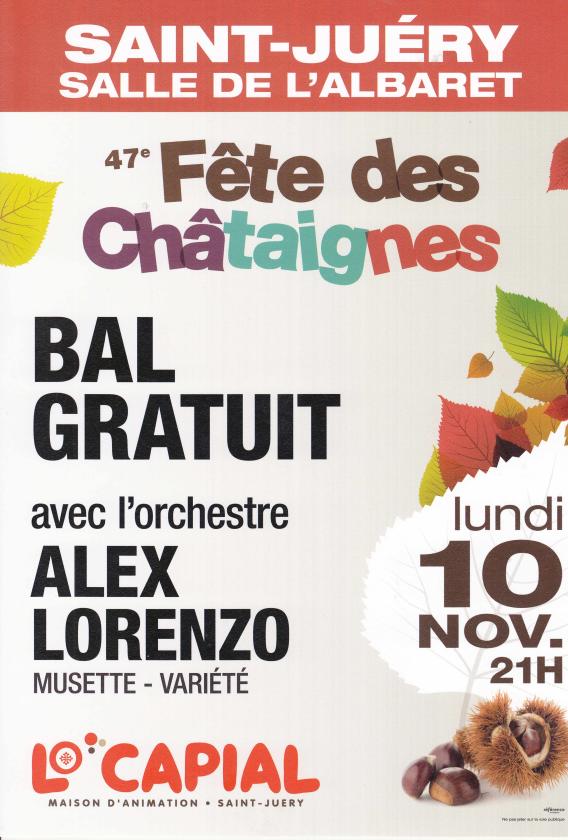 sortie à ST JUERY, Tarn. FÊTES DES CHÂTAIGNES : 47ÈME ÉDITION Sortir à ST JUERY(Tarn). ST JUERY.