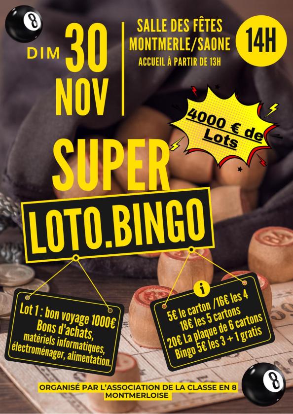 sortie à MONTMERLE SUR SAONE, Ain. LOTO DE L'INERCLASSE EN 8 Sortir à MONTMERLE SUR SAONE(Ain). MONTMERLE SUR SAONE.