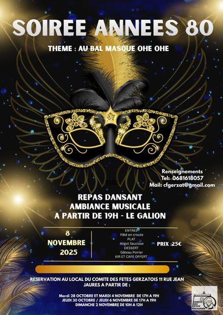 sortie à GERZAT, Puy de Dôme. SOIRÉE ANNÉES 80 Sortir à GERZAT(Puy de Dôme). GERZAT.