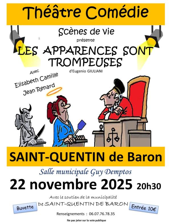 sortie à ST QUENTIN DE BARON, Gironde. "LES APPARENCES SONT TROMPEUSES" Sortir à ST QUENTIN DE BARON(Gironde). ST QUENTIN DE BARON.