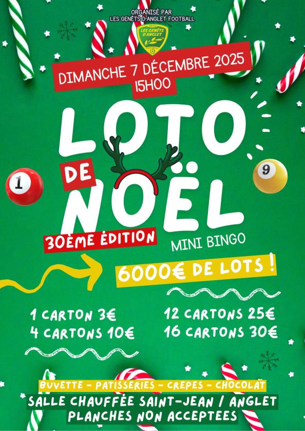 sortie à ANGLET, Pyrénées Atlantiques. LOTO DE NOEL Sortir à ANGLET(Pyrénées Atlantiques). ANGLET.