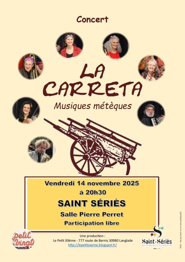 sortie à ST SERIES, Hérault. CONCERT MUSIQUES DU MONDE Sortir à ST SERIES(Hérault). ST SERIES.