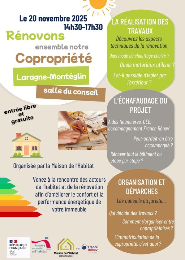 sortie à LARAGNE MONTEGLIN, Hautes Alpes. RÉNOVONS ENSEMBLE NOTRE COPROPRIÉTÉ Sortir à LARAGNE MONTEGLIN(Hautes Alpes). LARAGNE MONTEGLIN.