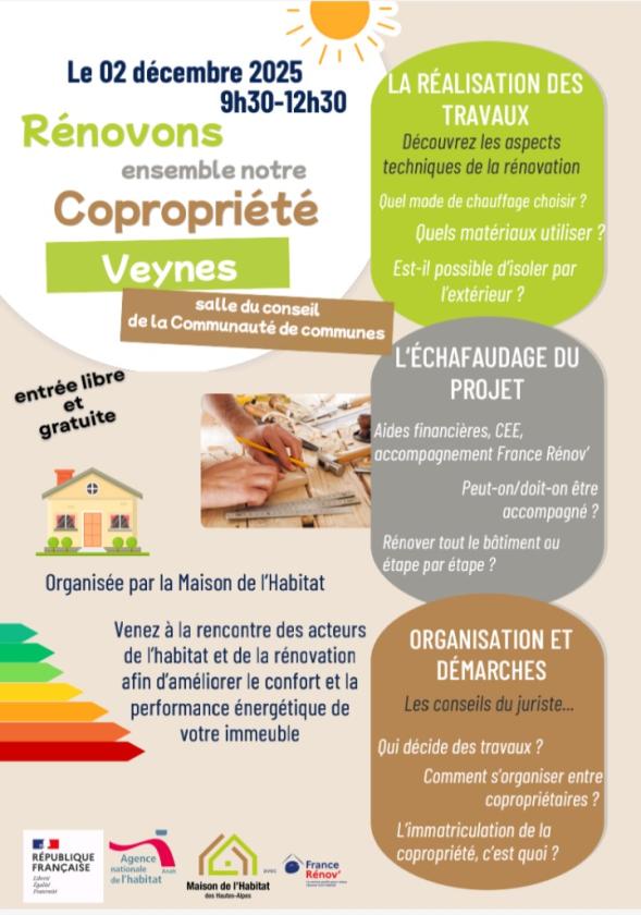 sortie à VEYNES, Hautes Alpes. RÉNOVONS ENSEMBLE NOTRE COPROPRIÉTÉ Sortir à VEYNES(Hautes Alpes). VEYNES.