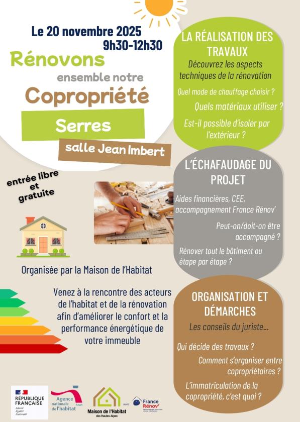 sortie à SERRES, Hautes Alpes. RÉNOVONS ENSEMBLE NOTRE COPROPRIÉTÉ Sortir à SERRES(Hautes Alpes). SERRES.