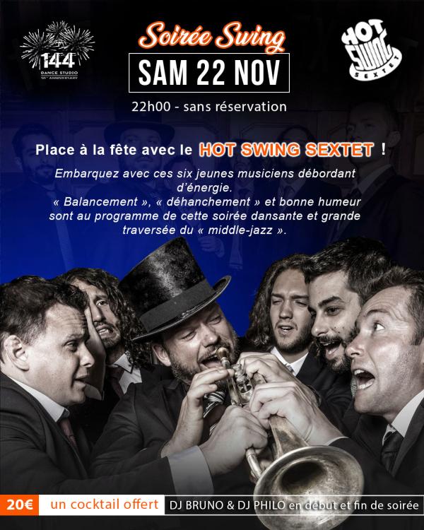 sortie à TOULOUSE, Haute Garonne. SOIRÉE DANSANTE HOT SWING SEXTET Sortir à TOULOUSE(Haute Garonne). TOULOUSE.