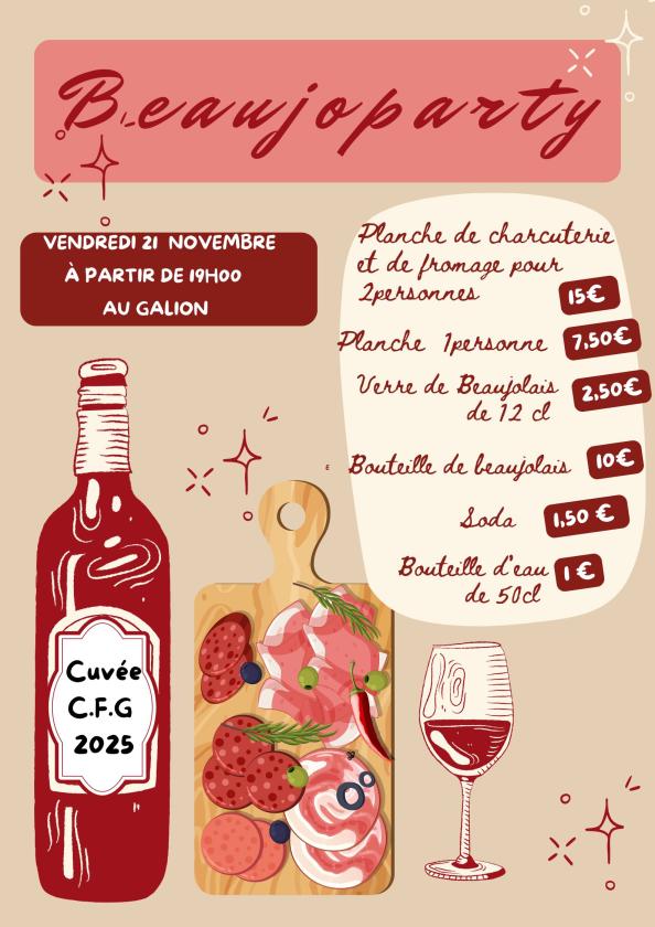 sortie à GERZAT, Puy de Dôme. SOIRÉE BEAUJOLAIS NOUVEAU Sortir à GERZAT(Puy de Dôme). GERZAT.