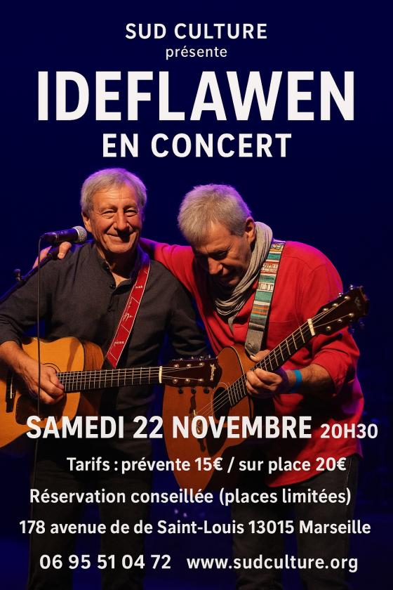 sortie à MARSEILLE, Bouches du Rhône. IDEFLAWEN AU 15ÈME ART (MARSEILLE)/CHANSON KABYLE Sortir à MARSEILLE(Bouches du Rhône). MARSEILLE.