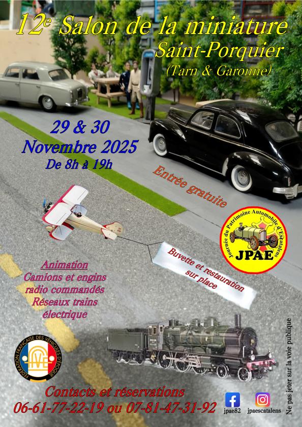 sortie à ST PORQUIER, Tarn et Garonne. 12E SALON DE LA MINIATURE DE SAINT-PORQUIER Sortir à ST PORQUIER(Tarn et Garonne). ST PORQUIER.