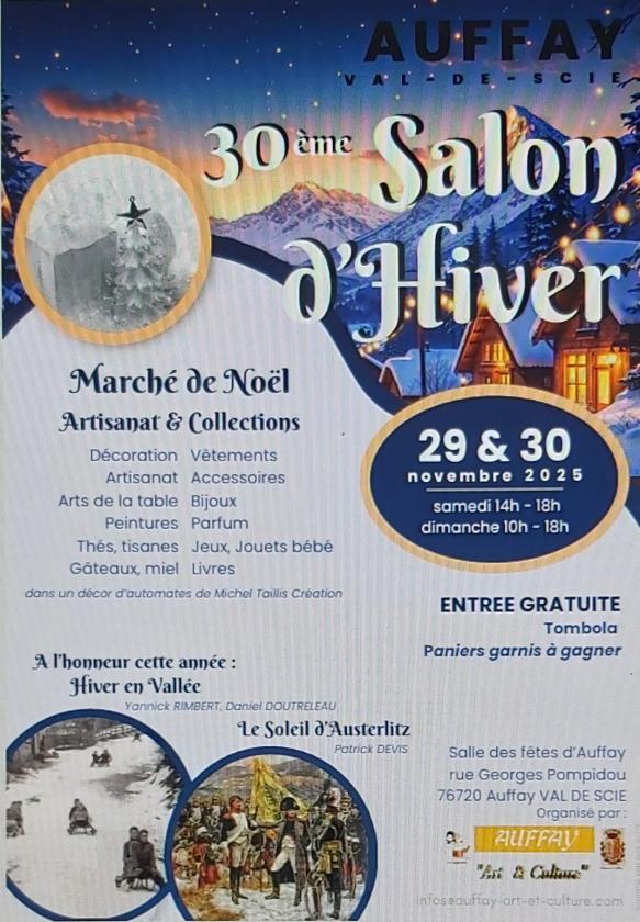sortie à AUFFAY, Seine Maritime. SALON D'HIVER ET MARCHÉ DE NOËL Sortir à AUFFAY(Seine Maritime). AUFFAY.