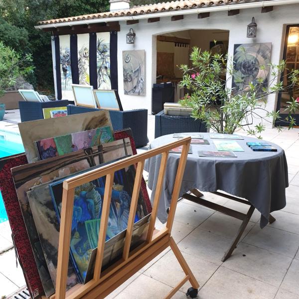 sortie à SUSSARGUES, Hérault. PORTES OUVERTES D'ATELIER PEINTURE Sortir à SUSSARGUES(Hérault). SUSSARGUES.