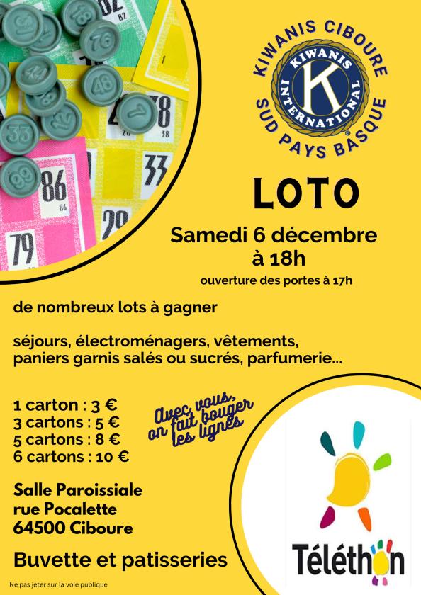 sortie à CIBOURE, Pyrénées Atlantiques. LOTO KIWANIS Sortir à CIBOURE(Pyrénées Atlantiques). CIBOURE.