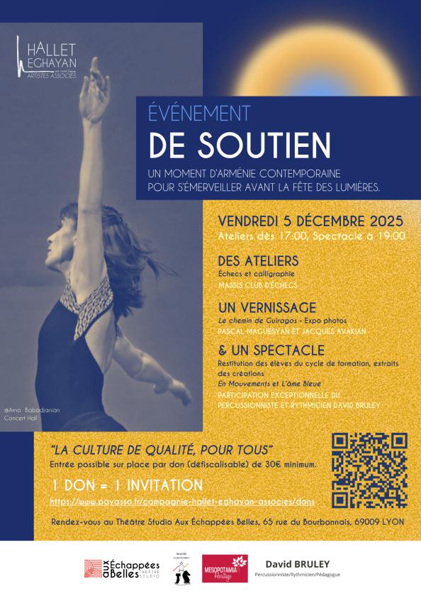 sortie à LYON, Rhône. ÉVÉNEMENT DE SOUTIEN À LA COMPAGNIE HALLET EGHAYAN Sortir à LYON(Rhône). LYON.