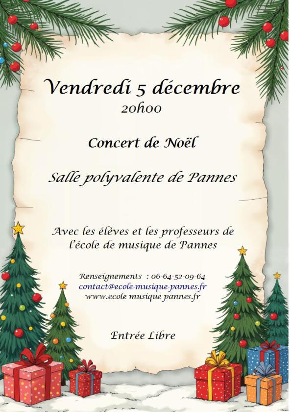 sortie à PANNES, Loiret. CONCERT DE NOËL Sortir à PANNES(Loiret). PANNES.