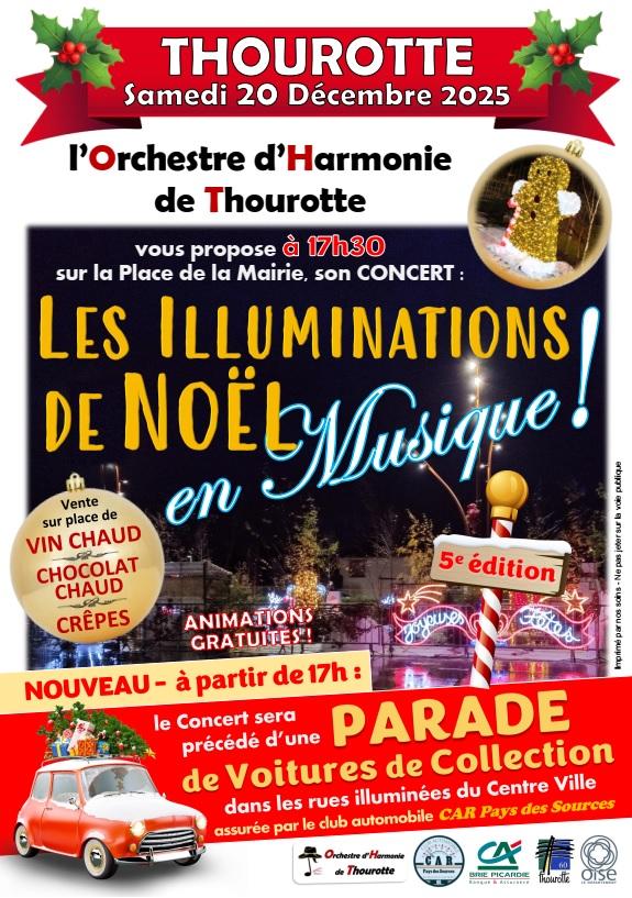 sortie à THOUROTTE, Oise. “LES ILLUMINATIONS DE NOËL EN MUSIQUE !” Sortir à THOUROTTE(Oise). THOUROTTE.