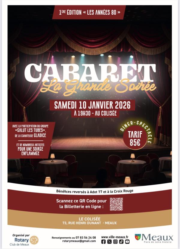 sortie à MEAUX, Seine et Marne. DÎNER SPECTACLE CABARET ANNÉES 80 Sortir à MEAUX(Seine et Marne). MEAUX.