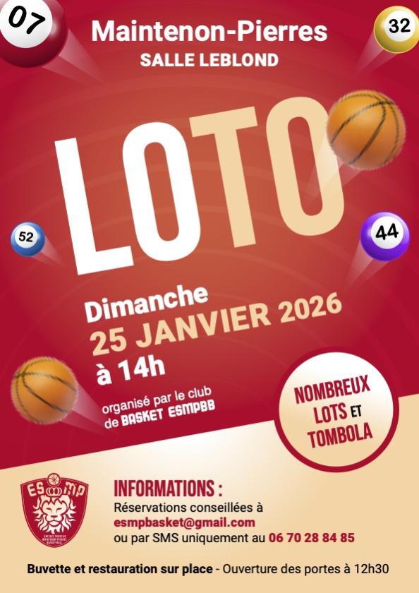 sortie à MAINTENON, Eure et Loir. LOTO DE L'ESMP BASKET Sortir à MAINTENON(Eure et Loir). MAINTENON.