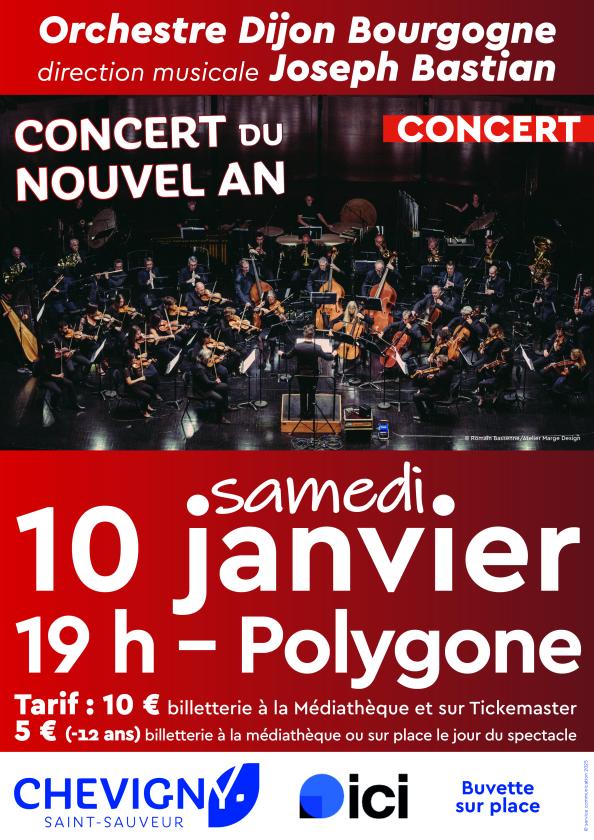 sortie à CHEVIGNY ST SAUVEUR, Côte d'Or. CONCERT DU NOUVEL AN - ORCHESTRE DIJON BOURGOGNE Sortir à CHEVIGNY ST SAUVEUR(Côte d'Or). CHEVIGNY ST SAUVEUR.