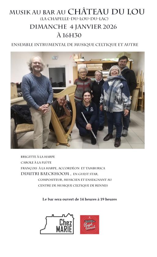 sortie à LA CHAPELLE DU LOU DU LAC, Ille et Vilaine. ENSEMBLE INSTRUMENTALE DE MUSIQUE CELTIQUE Sortir à LA CHAPELLE DU LOU DU LAC(Ille et Vilaine). LA CHAPELLE DU LOU DU LAC.