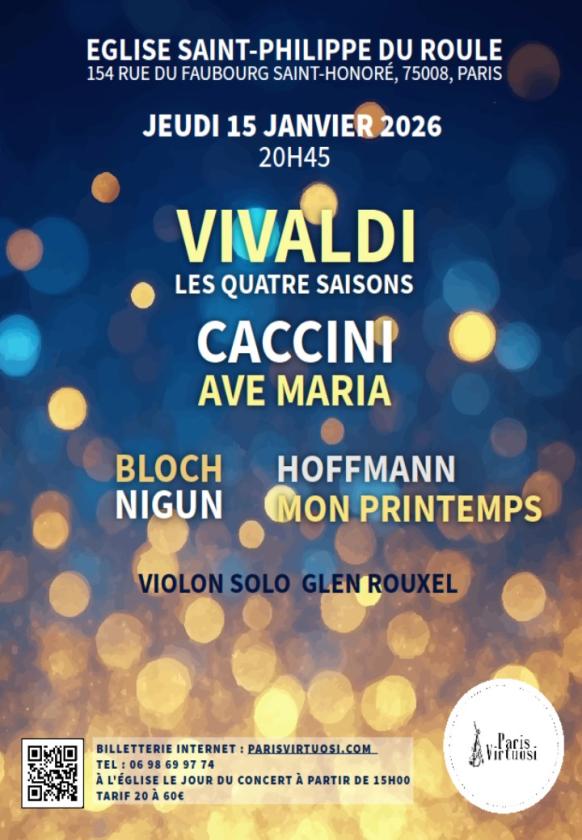 sortie à PARIS 08, Paris. VIVALDI - LES QUATRE SAISONS Sortir à PARIS 08(Paris). PARIS 08.