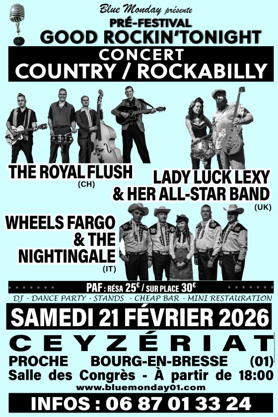 sortie à CEYZERIAT, Ain. WINTER PARTY DU FESTIVAL GOOD ROCKIN' TONIGHT Sortir à CEYZERIAT(Ain). CEYZERIAT.