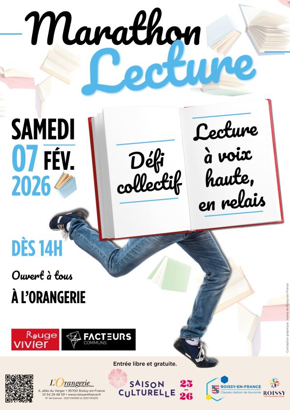 sortie à ROISSY EN FRANCE, Val d'oise. MARATHON LECTURE Sortir à ROISSY EN FRANCE(Val d'oise). ROISSY EN FRANCE.