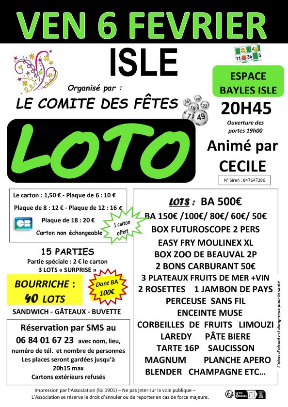 sortie à ISLE, Haute Vienne. LOTO Sortir à ISLE(Haute Vienne). ISLE.