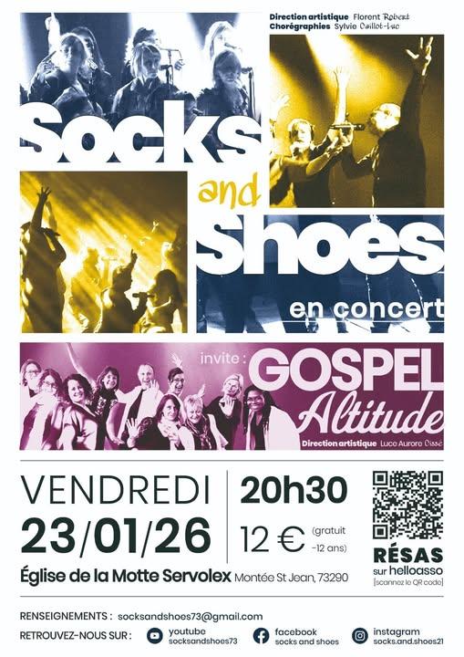 sortie à LA MOTTE SERVOLEX, Savoie. CONCERT SOCKS AND SHOES ET GOSPEL ALTITUDE Sortir à LA MOTTE SERVOLEX(Savoie). LA MOTTE SERVOLEX.