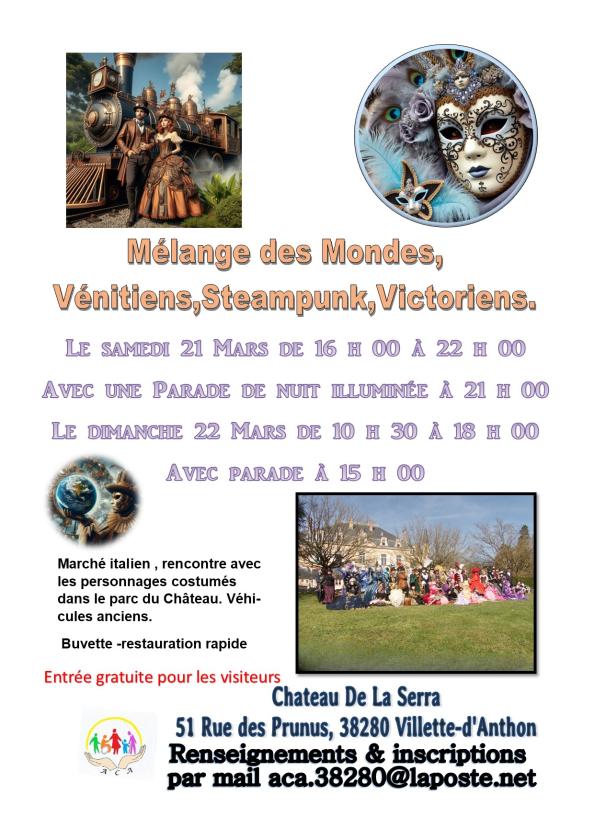 sortie à VILLETTE D ANTHON, Isère. PRADES VÉNITIENS , STEAMPUNK, VICTORIRIENS Sortir à VILLETTE D ANTHON(Isère). VILLETTE D ANTHON.