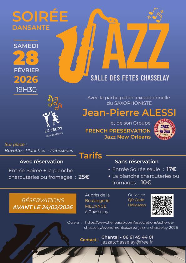 sortie à CHASSELAY, Rhône. SOIRÉE JAZZ Sortir à CHASSELAY(Rhône). CHASSELAY.