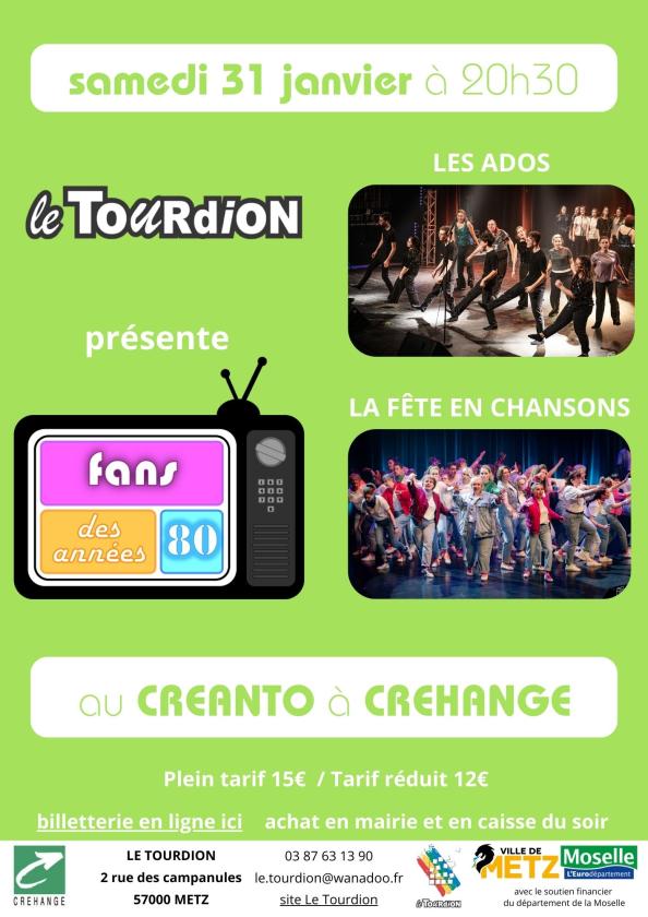 sortie à CREHANGE, Moselle. SPECTACLE LE TOURDION Sortir à CREHANGE(Moselle). CREHANGE.