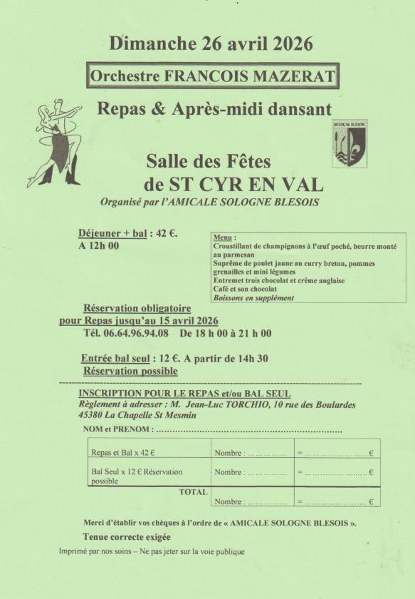 Sortir &agrave; ST CYR EN VAL(Loiret). ST CYR EN VAL.