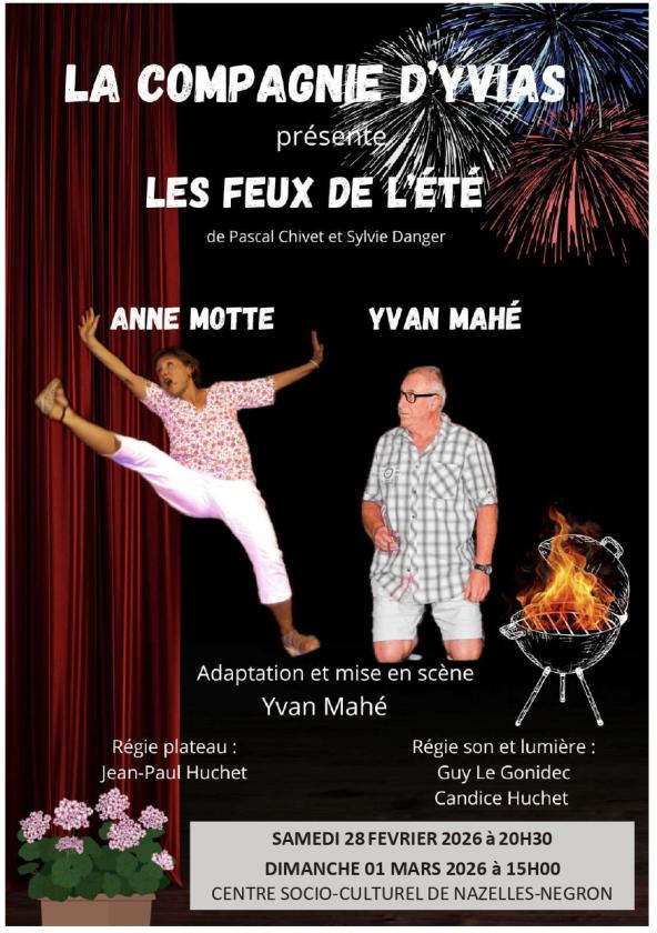 sortie à NAZELLES NEGRON, Indre et Loire. LES FEUX DE L'ÉTÉ Sortir à NAZELLES NEGRON(Indre et Loire). NAZELLES NEGRON.