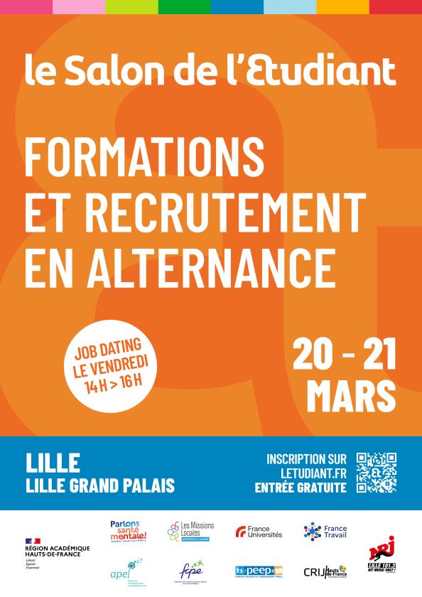 sortie à LILLE, Nord. LE SALON FORMATIONS ET RECRUTEMENT EN ALTERNANCE Sortir à LILLE(Nord). LILLE.