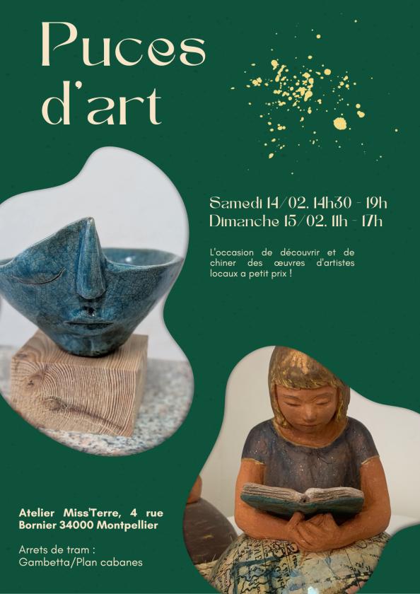 sortie à MONTPELLIER, Hérault. PUCES D'ART Sortir à MONTPELLIER(Hérault). MONTPELLIER.