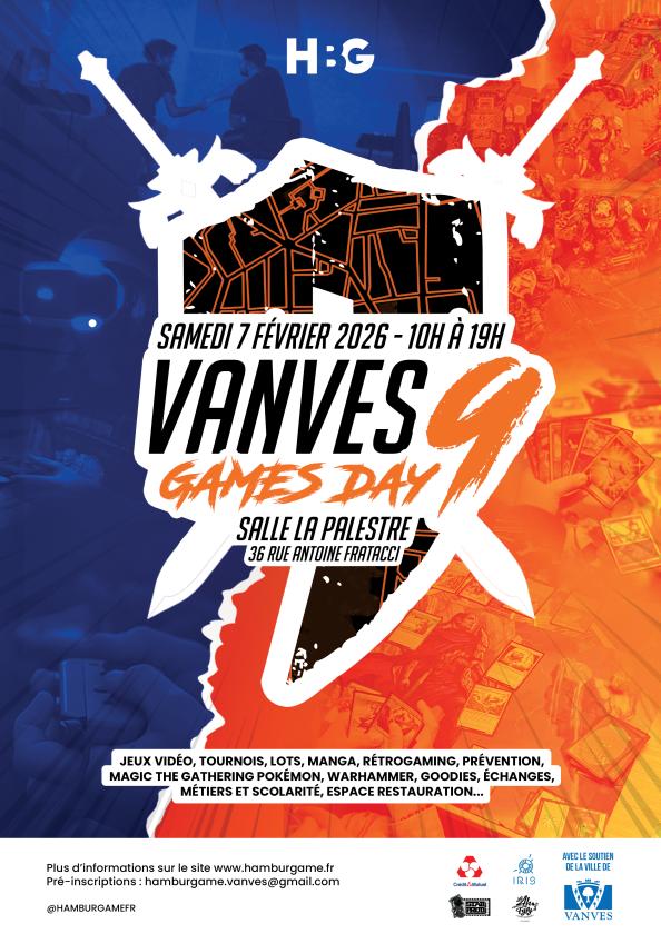 sortie à VANVES, Hauts de Seine. VANVES GAMES DAY Sortir à VANVES(Hauts de Seine). VANVES.