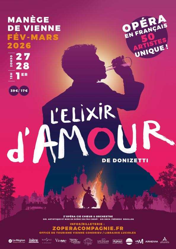 sortie à VIENNE, Isère. L’ELIXIR D’AMOUR DE DONIZETTI Sortir à VIENNE(Isère). VIENNE.