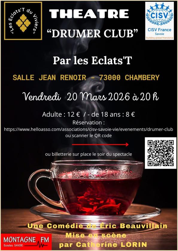 sortie à CHAMBERY, Savoie. THEATRE HUMOUR - "DRUMER CLUB" Sortir à CHAMBERY(Savoie). CHAMBERY.