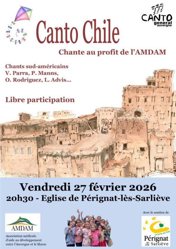 sortie à PERIGNAT LES SARLIEVE, Puy de Dôme. CONCERT CANTO CHILE Sortir à PERIGNAT LES SARLIEVE(Puy de Dôme). PERIGNAT LES SARLIEVE.