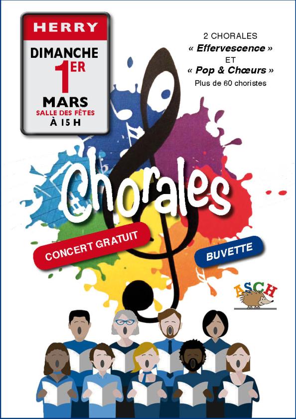 sortie à HERRY, Cher. DEUX CHORALES EFFERVESSENCES ET POP ET CHOEUR Sortir à HERRY(Cher). HERRY.