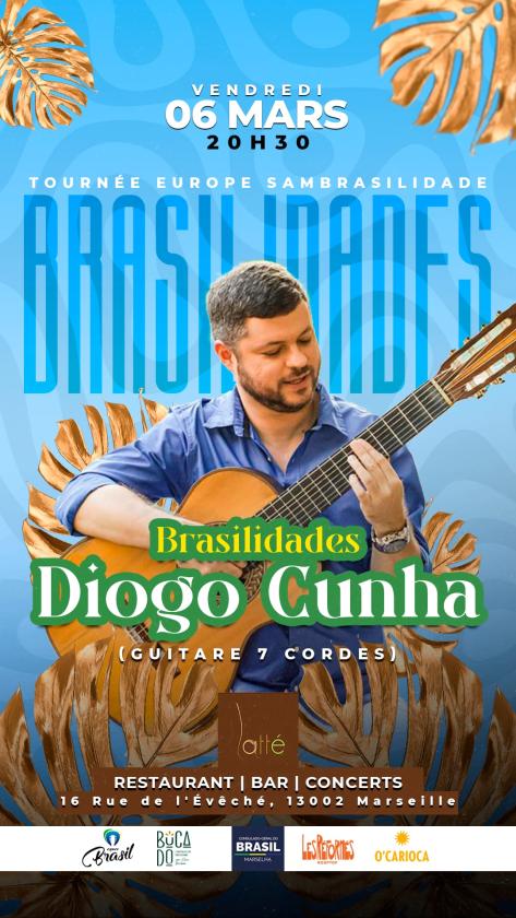 sortie à MARSEILLE, Bouches du Rhône. BRASILIDADE AVEC DIOGO CUNHA Sortir à MARSEILLE(Bouches du Rhône). MARSEILLE.