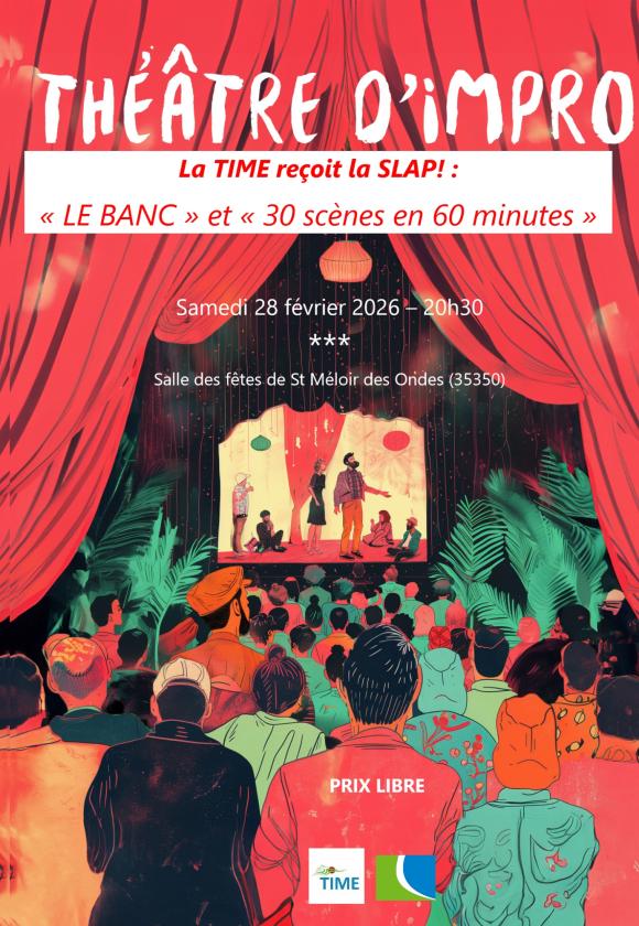 sortie à ST MELOIR DES ONDES, Ille et Vilaine. SPECTACLE D'IMPROVISATION À ST MÉLOIR DES ONDES Sortir à ST MELOIR DES ONDES(Ille et Vilaine). ST MELOIR DES ONDES.