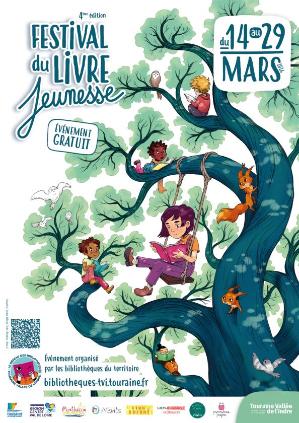 sortie à MONTS, Indre et Loire. FESTIVAL DU LIVRE JEUNESSE 2026 : 4ÈME ÉDITION ! Sortir à MONTS(Indre et Loire). MONTS.