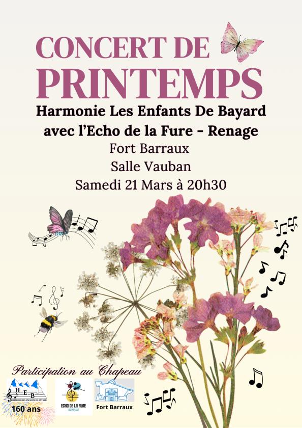 sortie à BARRAUX, Isère. CONCERT DE PRINTEMPS Sortir à BARRAUX(Isère). BARRAUX.