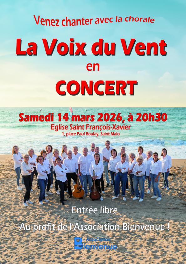 sortie à ST MALO, Ille et Vilaine. CONCERT LA VOIX DU VENT Sortir à ST MALO(Ille et Vilaine). ST MALO.