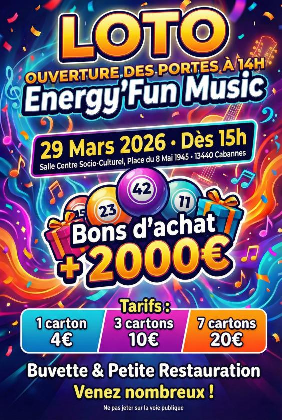 sortie à CABANNES, Bouches du Rhône. LOTO 2026 CABANNES Sortir à CABANNES(Bouches du Rhône). CABANNES.