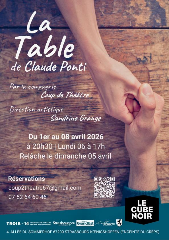 sortie à STRASBOURG, Bas Rhin. LA TABLE DE CLAUDE PONTI Sortir à STRASBOURG(Bas Rhin). STRASBOURG.