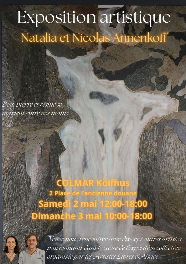 sortie à COLMAR, Haut Rhin. EXPOSITION ARTISTIQUE COLLECTIVE Sortir à COLMAR(Haut Rhin). COLMAR.